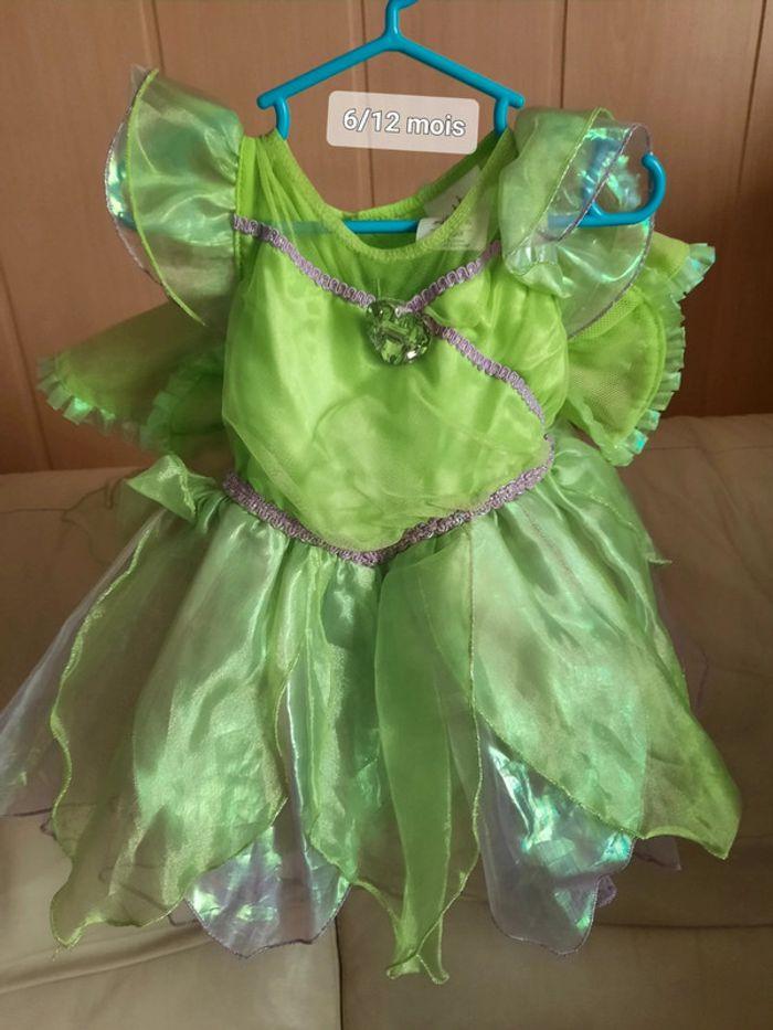 Déguisement costume robe fée clochette du Disney peter pan 6/12 mois