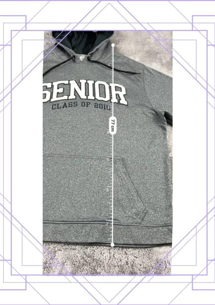 👕 Sweat à capuche Veste University Rare Vintage y2k 90s 2000s Senior Gris Taille XL 👕 - photo numéro 3