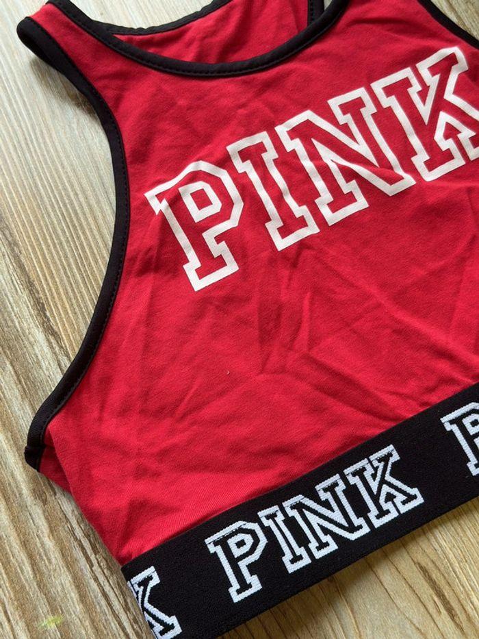 Brassière rouge et noire PINK - Taille S - photo numéro 2