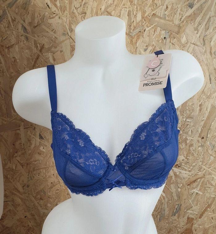 Soutien-gorge dentelle indigo Promise 90C (FR) 34C (UK) 75C (EUR) Neuf