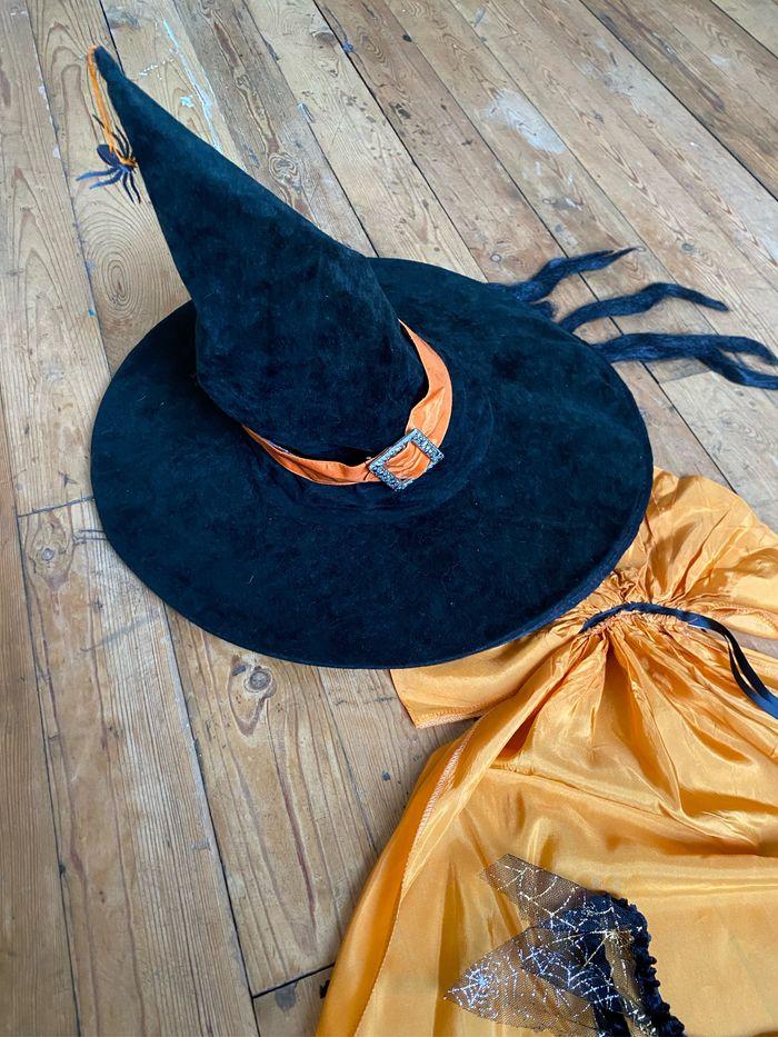 Déguisement sorcière 7/8 ans robe cape chapeau Halloween - photo numéro 6