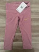 Legging de sport Nike rose et or