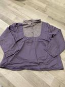 Tunique blouse fleur violet du pareil au même 6 ans