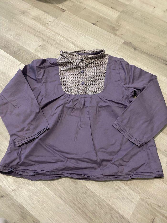 Tunique blouse fleur violet du pareil au même 6 ans - photo numéro 1