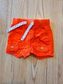 Short orange bébé garçon NEUF 3 mois