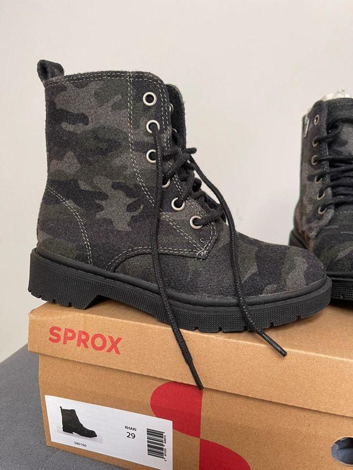 Bottines/boots motif camouflage Sprox - photo numéro 1