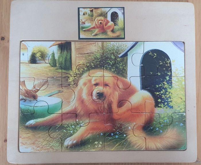 Puzzle en bois 12 pièces chien