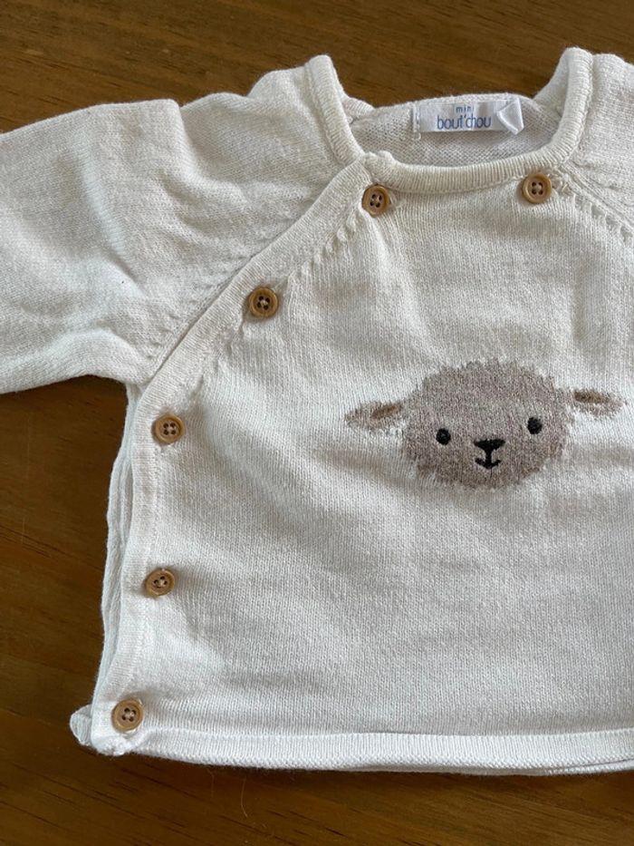 Lot de 2 pulls/gilet bébé 0-1 mois La Redoute et Bout Chou - photo numéro 6