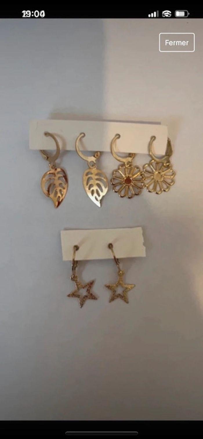 Boucles d’oreilles neuf lot