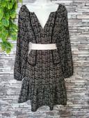 Robe imprimé noir blanc kiabi taille 48