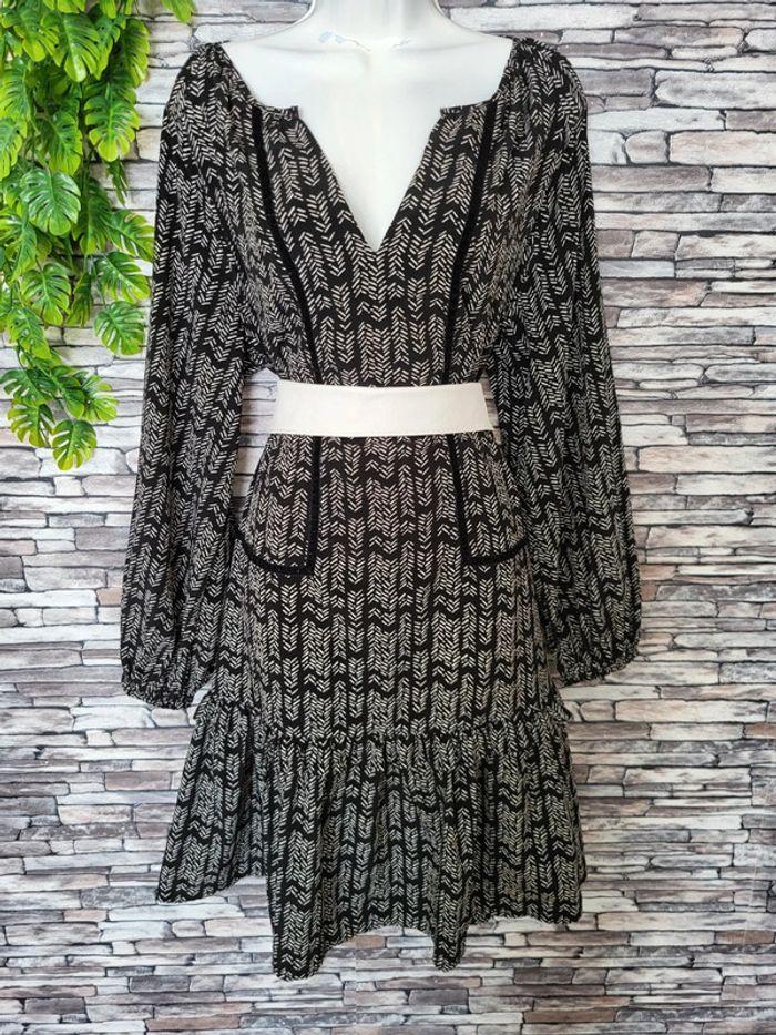 Robe imprimé noir blanc kiabi taille 48 - photo numéro 1