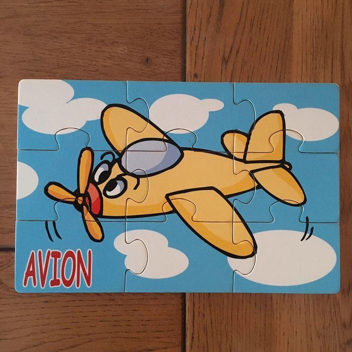 Lot de 2 puzzles bois Avion et Autobus - photo numéro 2