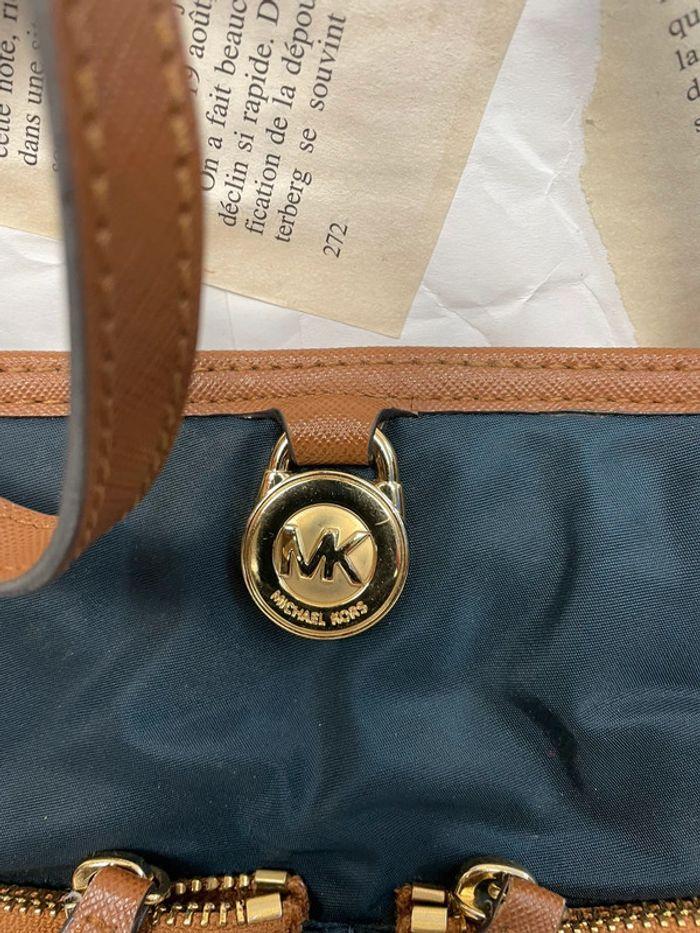 Sac de luxe en toile bleu Michael Kors et en cuir - photo numéro 2