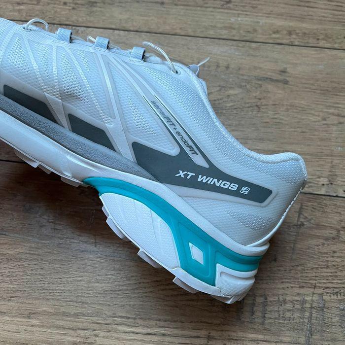 Paire de baskets Salomon neuf taille 44,5 homme CT Wings 2 ADV blanche et bleu - photo numéro 6