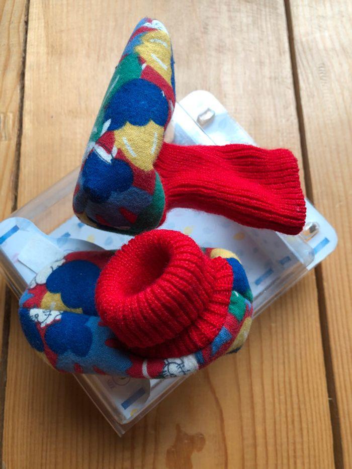 Chaussons vintage bébé fabriqués en France - très bonne qualité - photo numéro 3