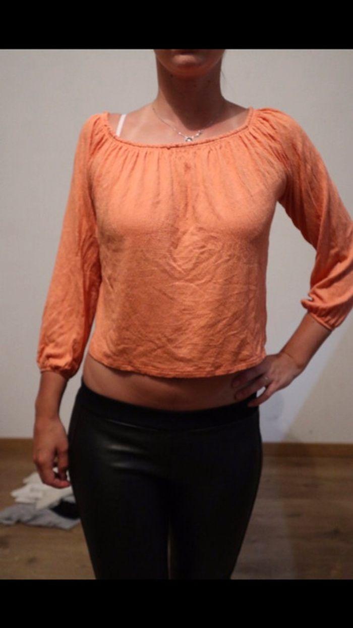 Crop top corail - photo numéro 1