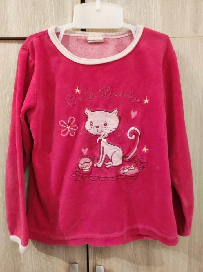 Pyjama polaire rose chat 6 ans - photo numéro 2