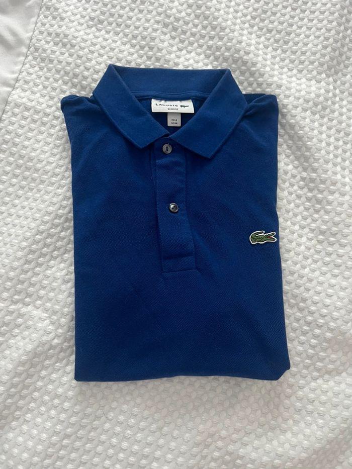 Polo Lacoste slim fit bleue - photo numéro 1