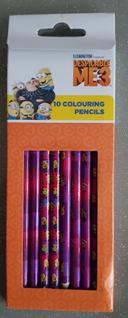 Pack de 10 crayons de couleurs " moi moche et méchant 3". Au choix, Neuf