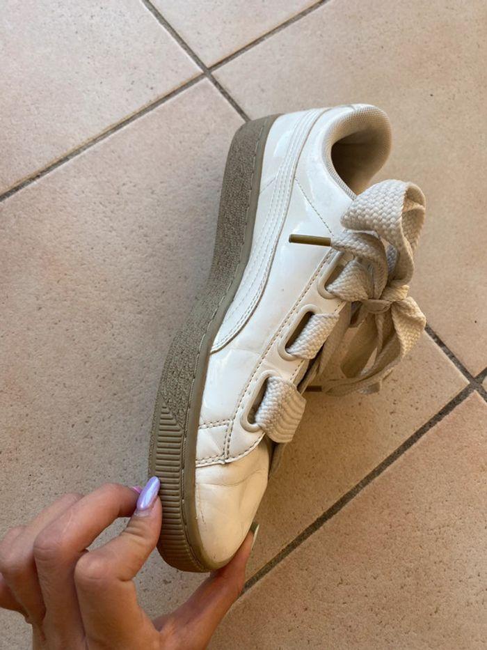 Puma Heart blanche et beige - photo numéro 7