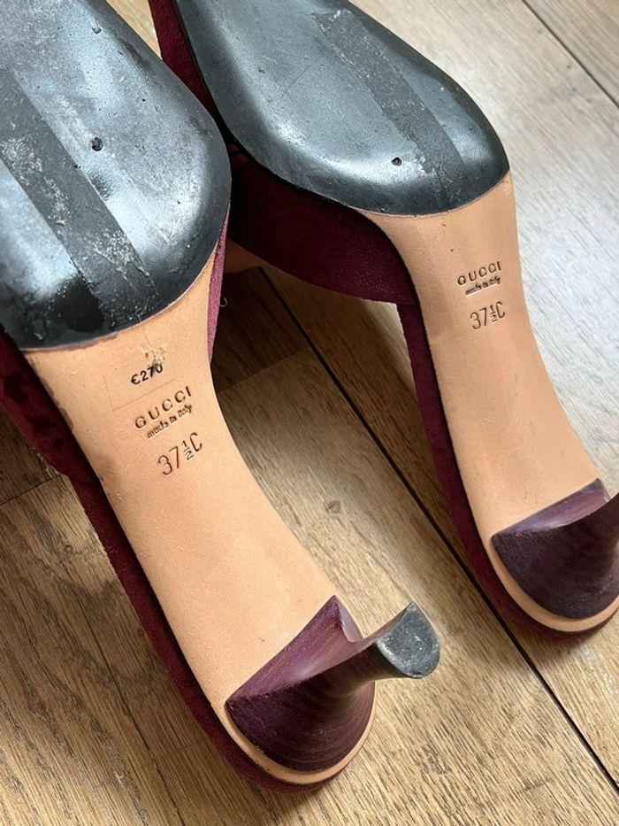 Paire de mules à talons. Escarpins couleur rose foncé, taille 37 - photo numéro 4