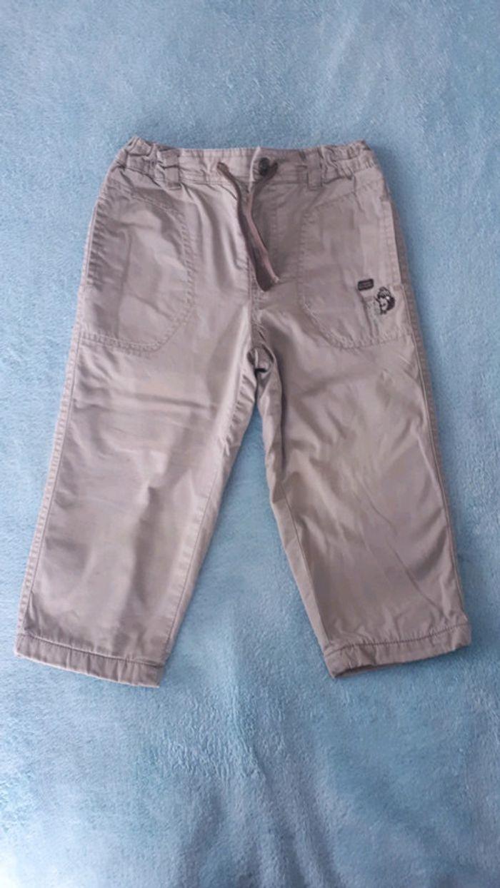 Pantalon garçon beige taille ajustable doublé polaire Sergent Major 2 ans - photo numéro 1