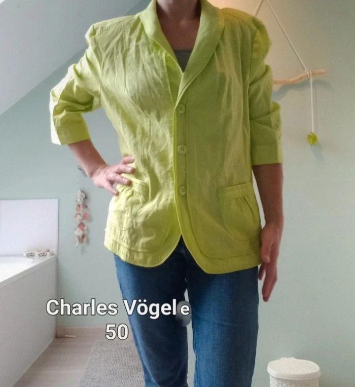 Blazer Charles Vögele vert pomme taille 50 - photo numéro 1