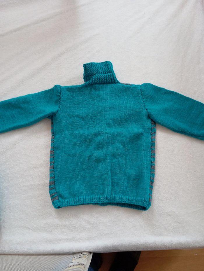 Gilet en laine fait main taille 2 ans - photo numéro 4