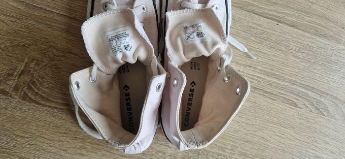 converse haute rose clair, pointure 37, en très bon état - photo numéro 5