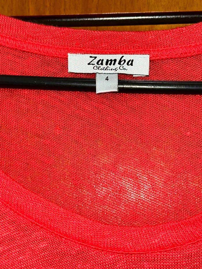 T-shirt rouge 40 Zamba - photo numéro 3