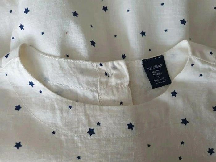 Blouse écru motif étoiles fille T.5 ans Gap - photo numéro 6