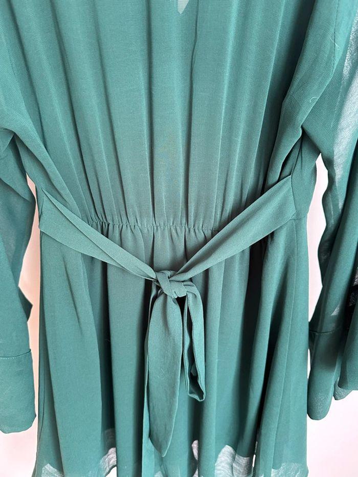 Haut blouse Asos vert taille 38 aspect kimono très bon état - photo numéro 5