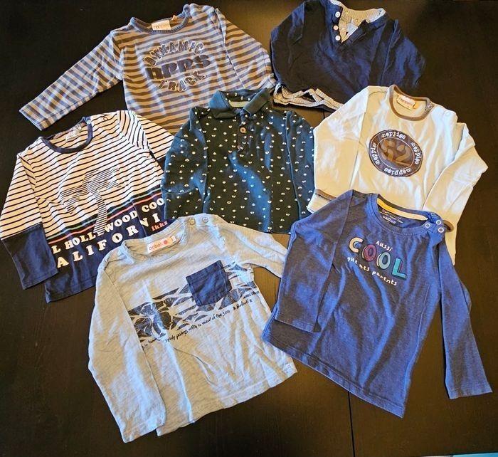 Lot de 14 t-shirts à longue manche - 18 mois - différentes marques (ikks, catimini, gymp, boboli,noppies,la redoute,disney,..) - photo numéro 4