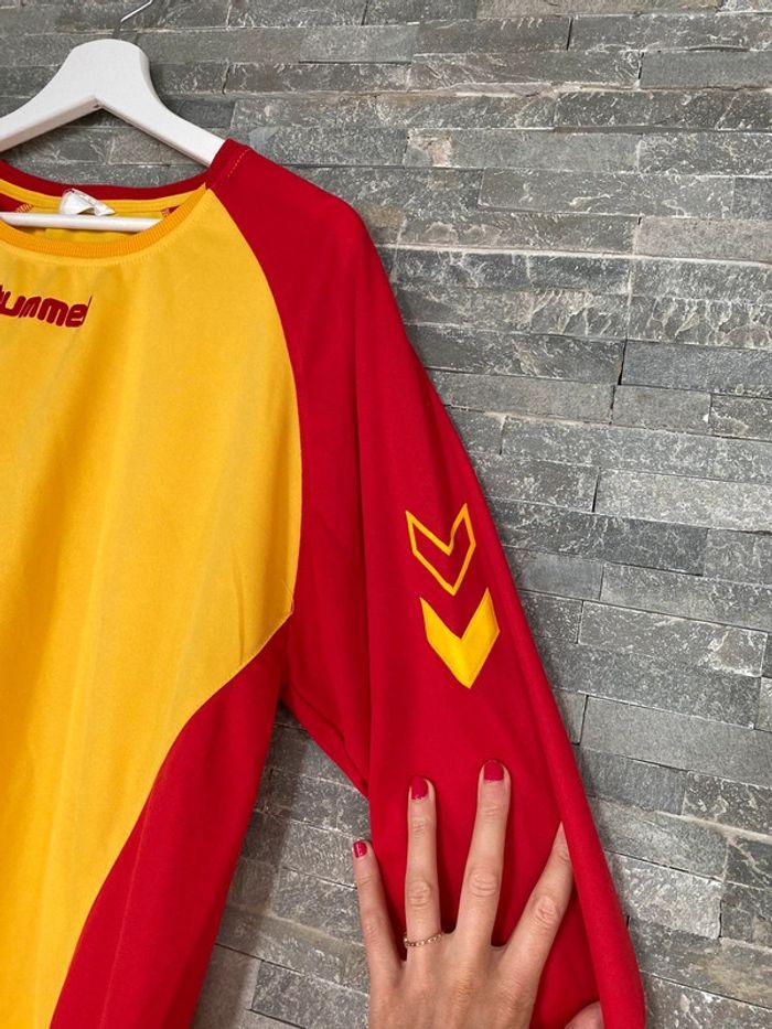 Maillot sport à manches longues jaune et rouge Hummel - photo numéro 4