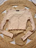 Top beige ML court xs