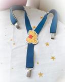 Bretelle Winnie l'ourson the pooh Disney bleu marine nuit blue strap réglable ajustable suspenders