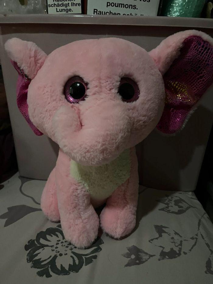 Peluche éléphant rose  Picwictoys - photo numéro 4