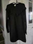 Robe sweat noire et argentée H&M fille 14 ans