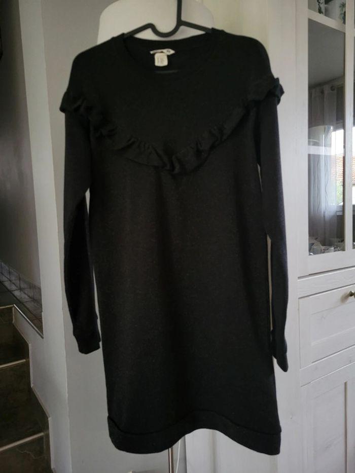 Robe sweat noire et argentée H&M fille 14 ans - photo numéro 1