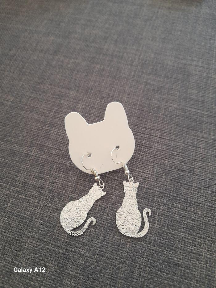 Boucles d'oreilles Chat 🐱 - photo numéro 4