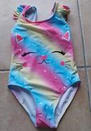 Maillot de bain 1 pièce chat enfant 5 ans