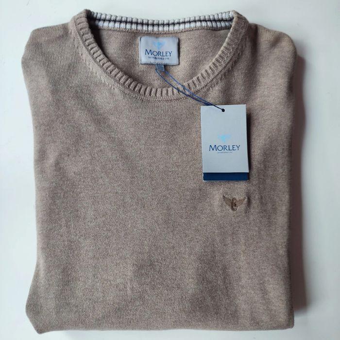 Pull beige 100% coton pour homme taille XXL ou 56, Morley - photo numéro 1