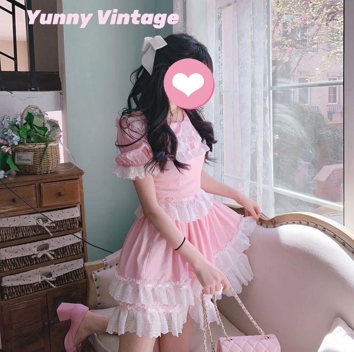 Dress Robe Pink Rose Princess Barbie Cute Kawaii Lolita Cosplay - photo numéro 14