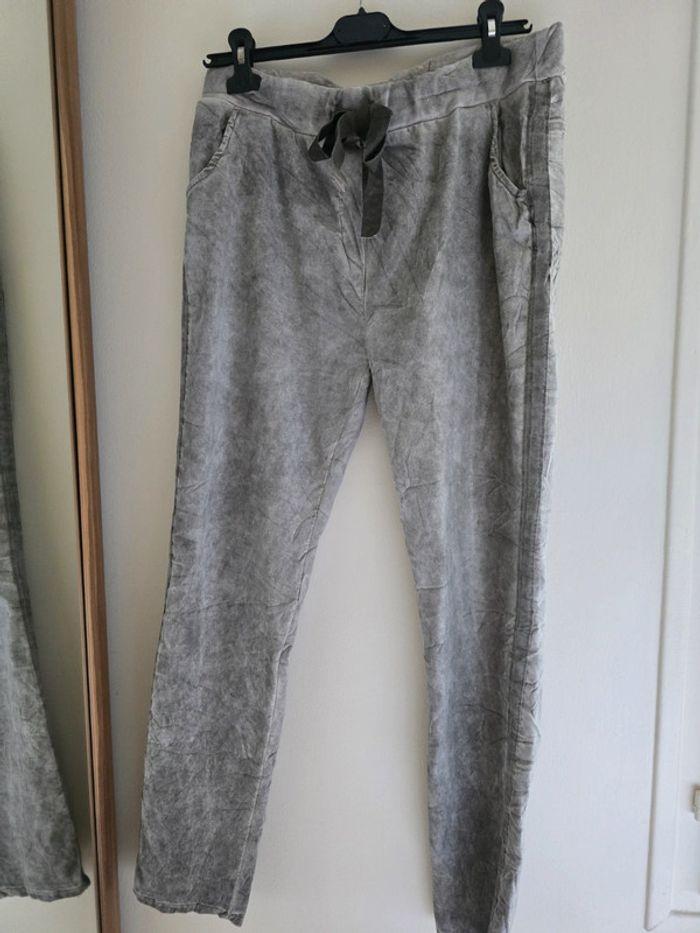 pantalon gris delavé - photo numéro 3