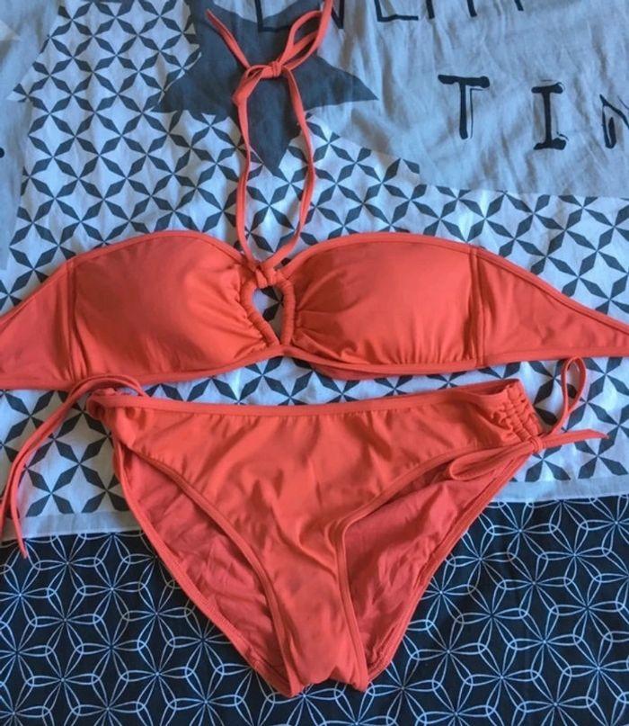 Maillot de bain orange décathlon - photo numéro 1