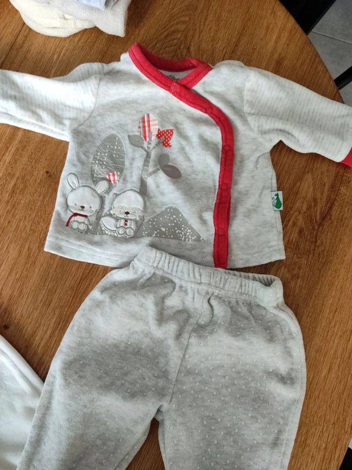 Lot de pyjamas 2 pièces bébé 1 mois - photo numéro 4