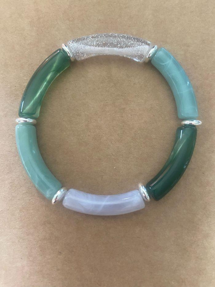 bracelet vert argenté