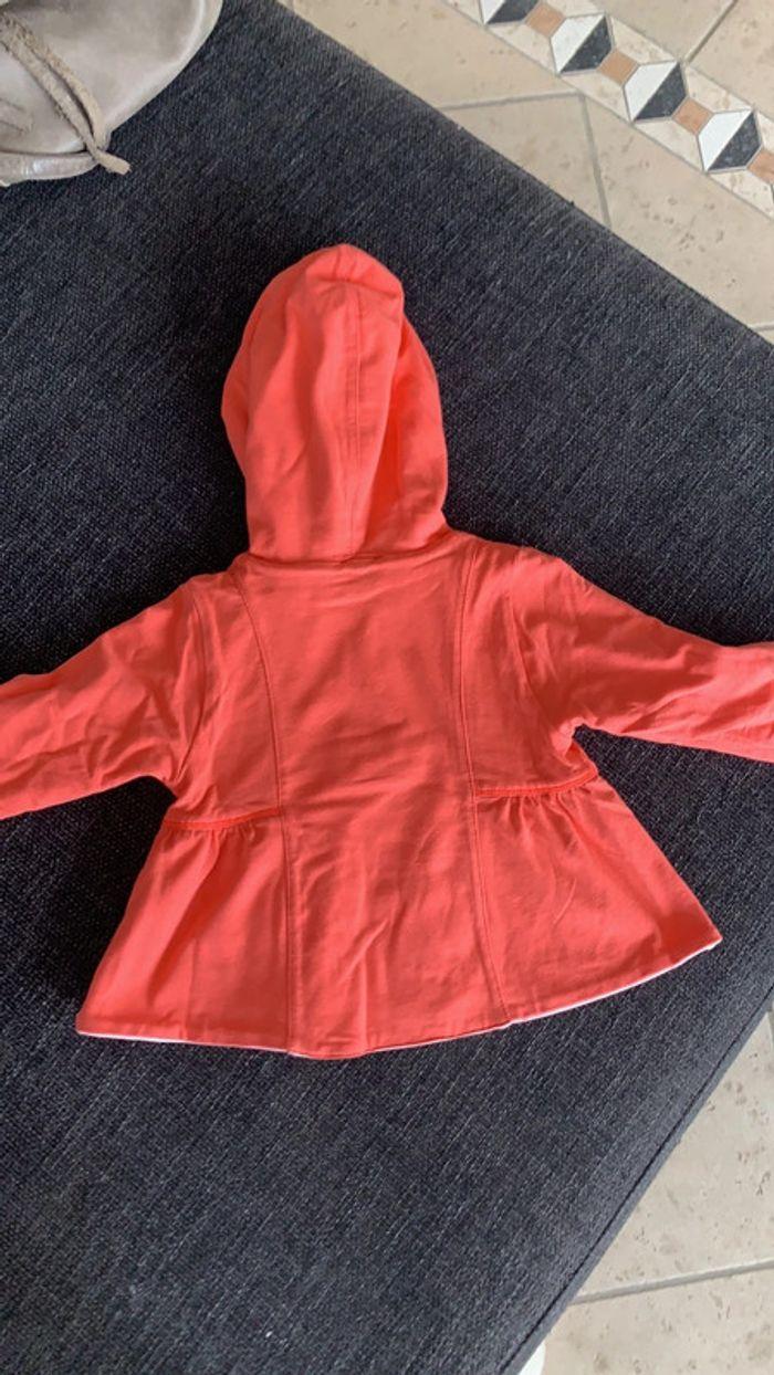 Veste à capuche catimini rose/corail, catimini, 12 mois en très bon état - photo numéro 5