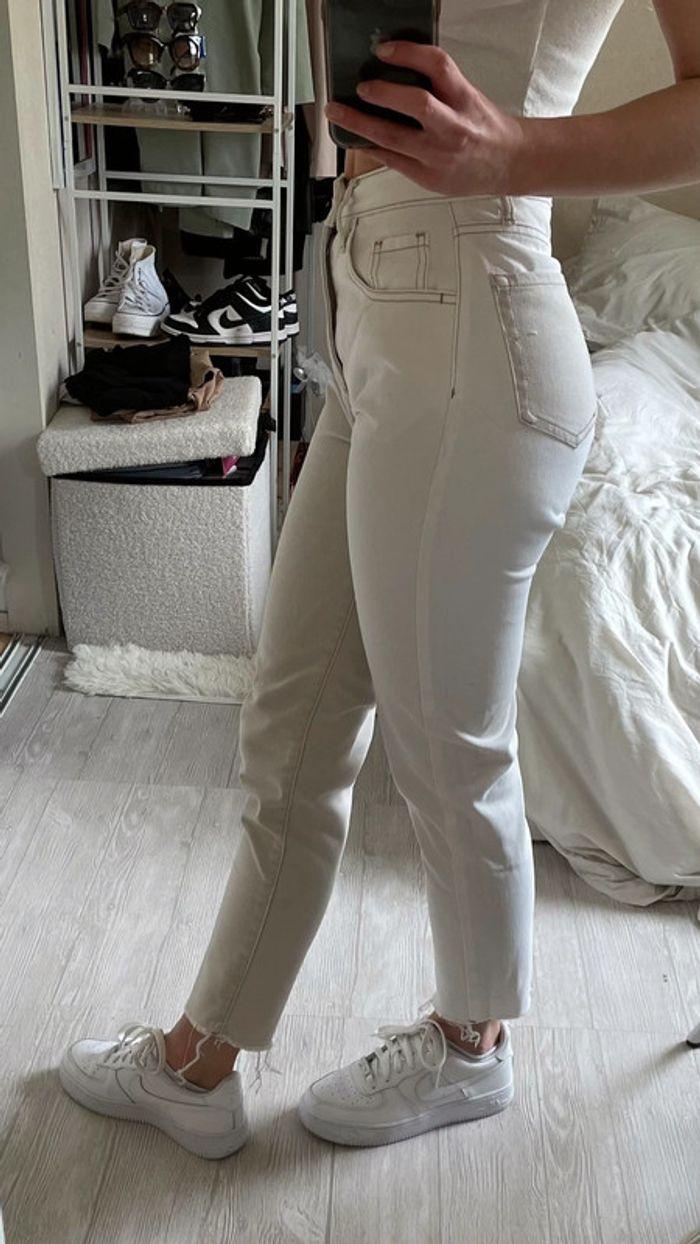 Pantalon bicolore blanc et beige - photo numéro 2