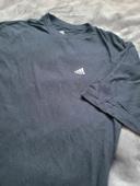 T-shirt Adidas Noir Taille L Logo Brodé